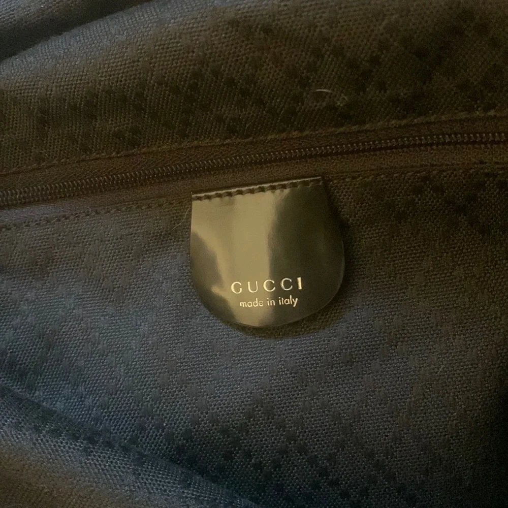 Gucci with Bamboo handle nylon and leather